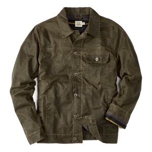 Huckberry Flint & Tinder Flannel-Lined Waxed Trucker Jacket